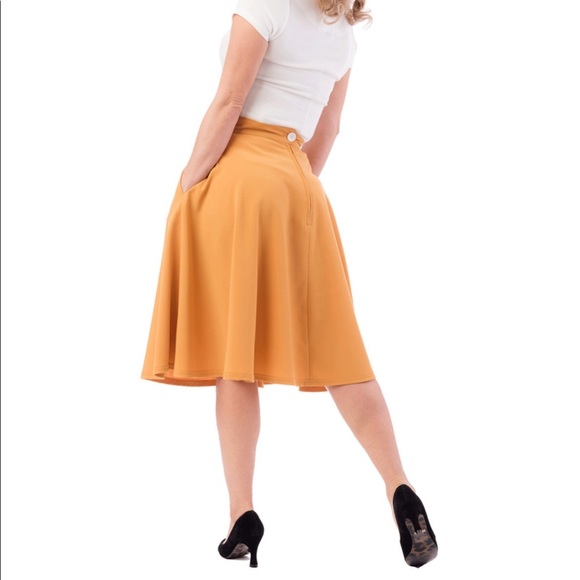 Mustard Circle Skirt - Picture 3 of 3
